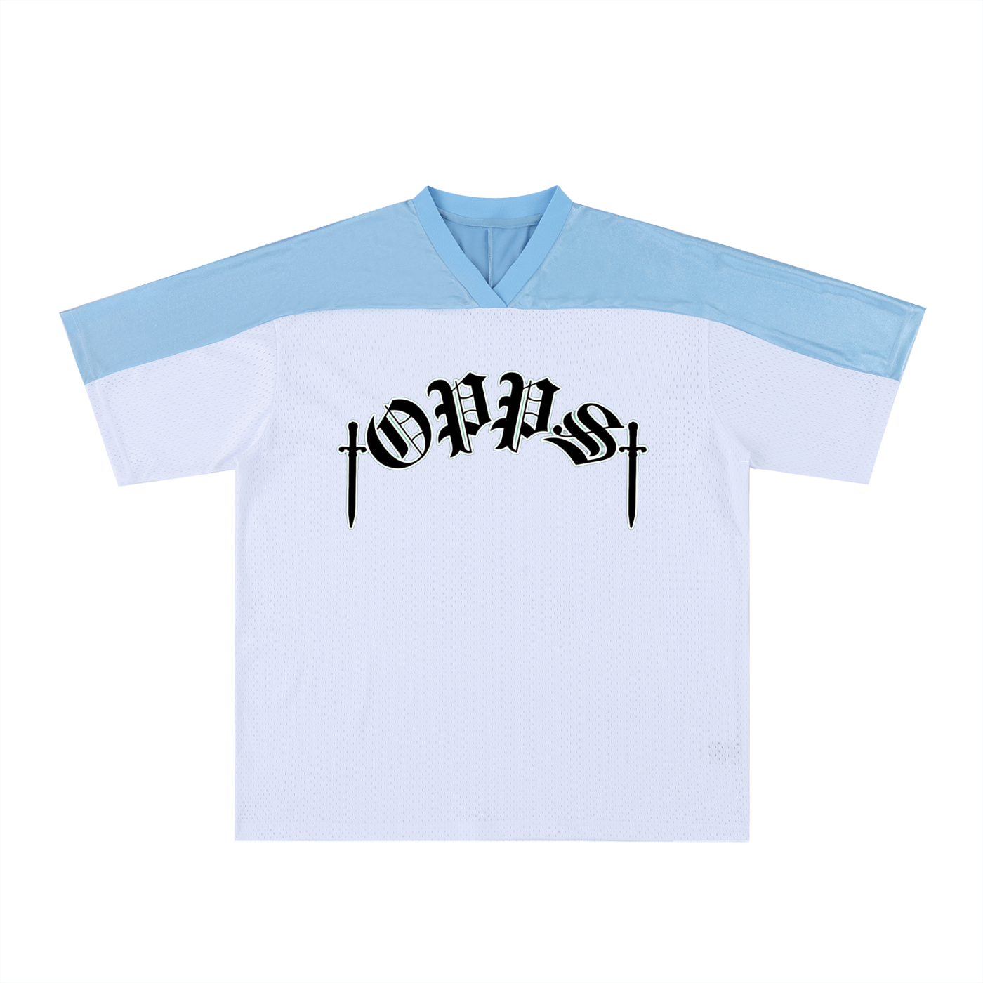 Oversized Mesh V-Neck Soccer Jersey