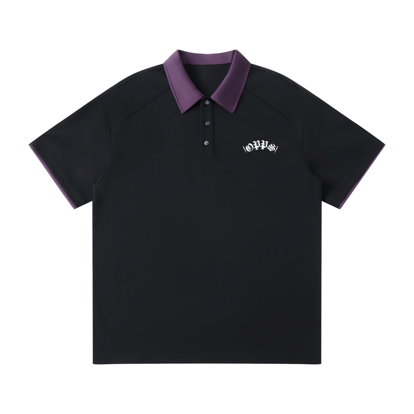 Contrast Collar Raglan Polo Shirt