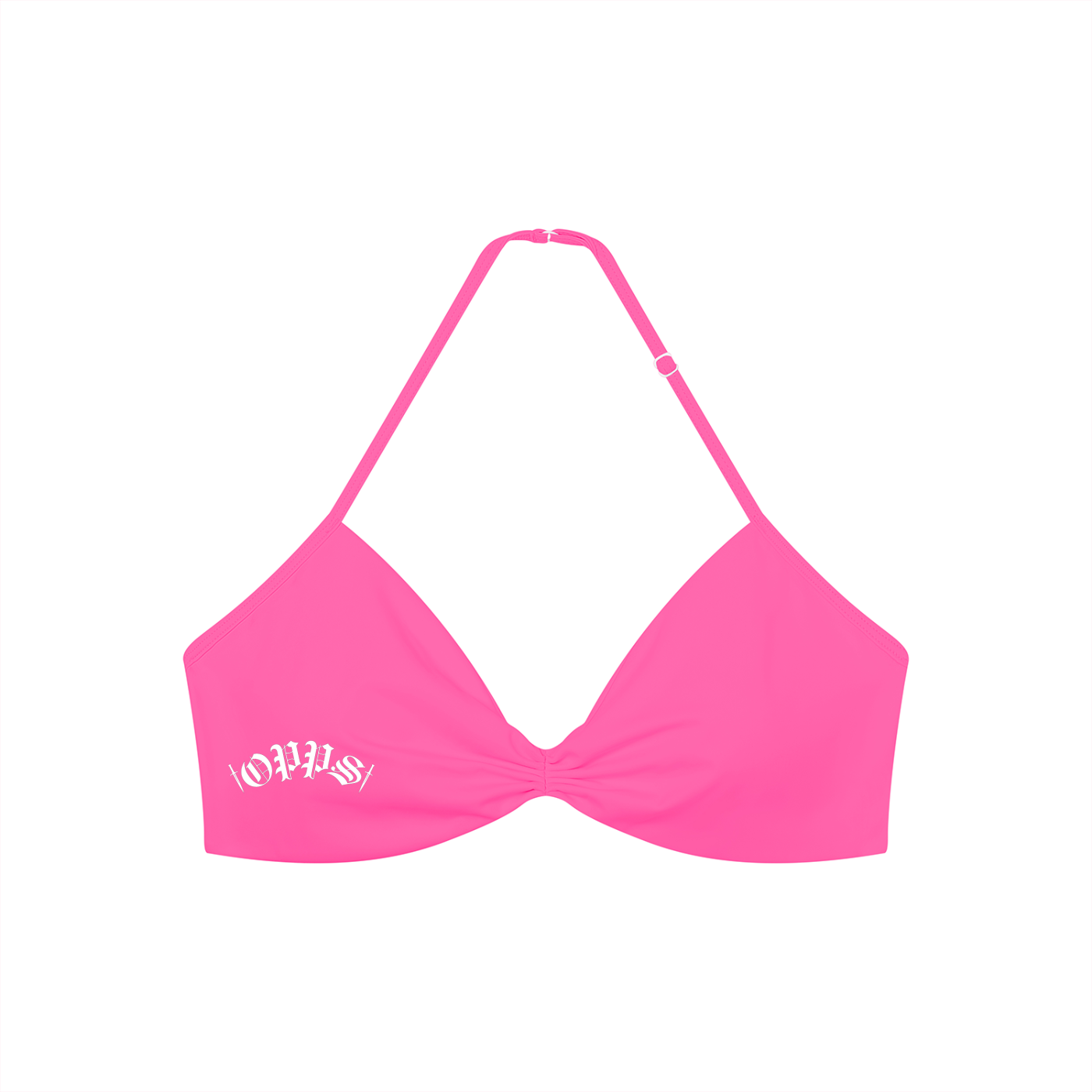 Women’s Ruched Halter-Neck Sports Bra