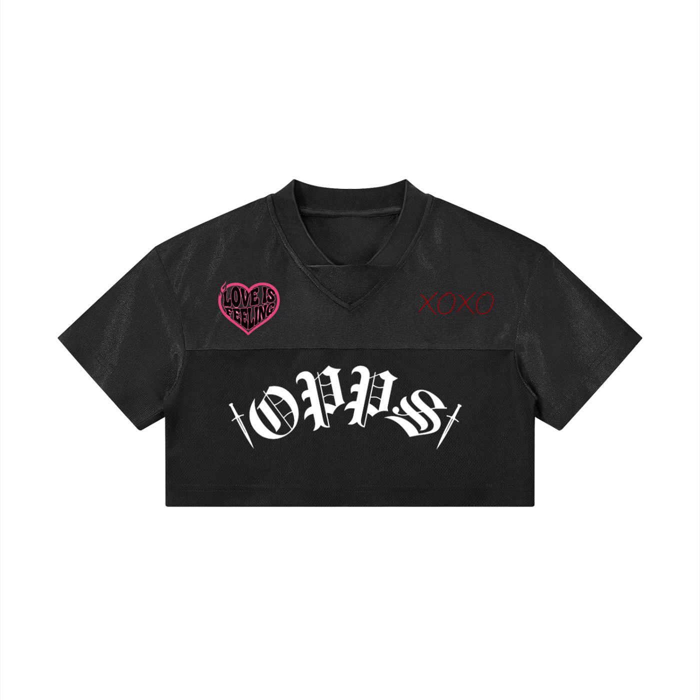 Women’s Cropped Paneled V-Neck Jersey