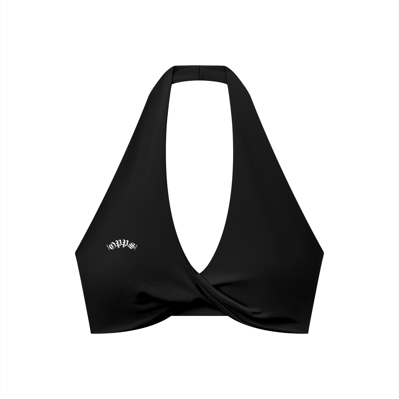 Women's Pleated Halter Sports Bra