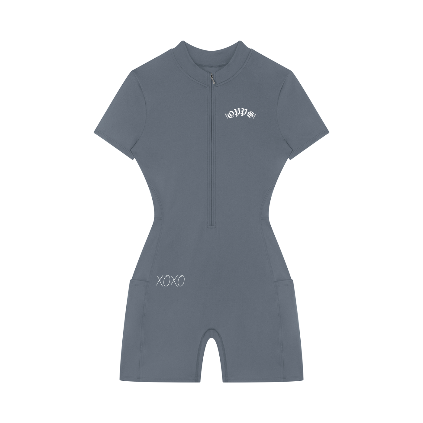 Women's Quarter-Zip Short Sleeve Romper