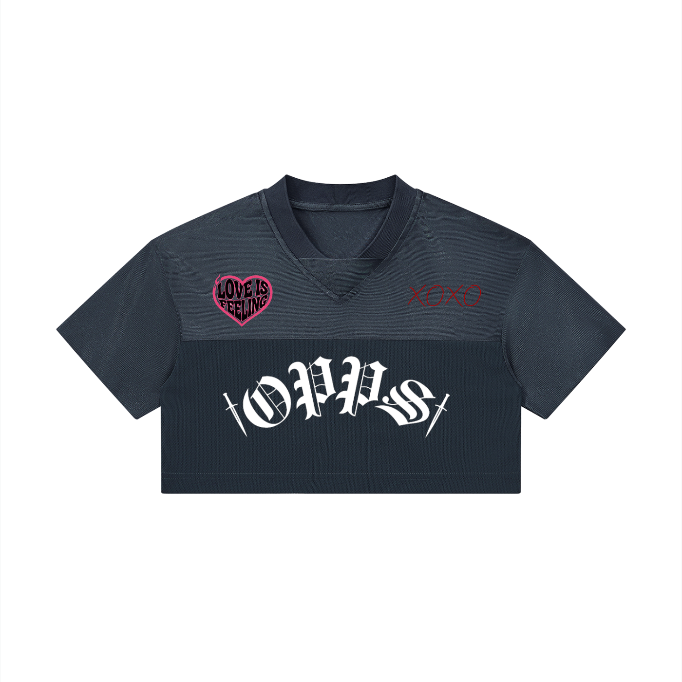 Women’s Cropped Paneled V-Neck Jersey
