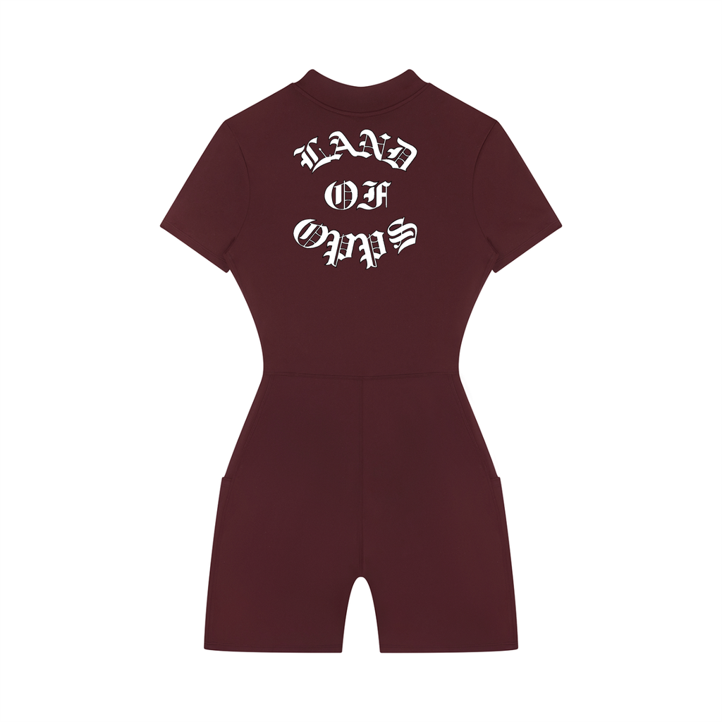 Women's Quarter-Zip Short Sleeve Romper