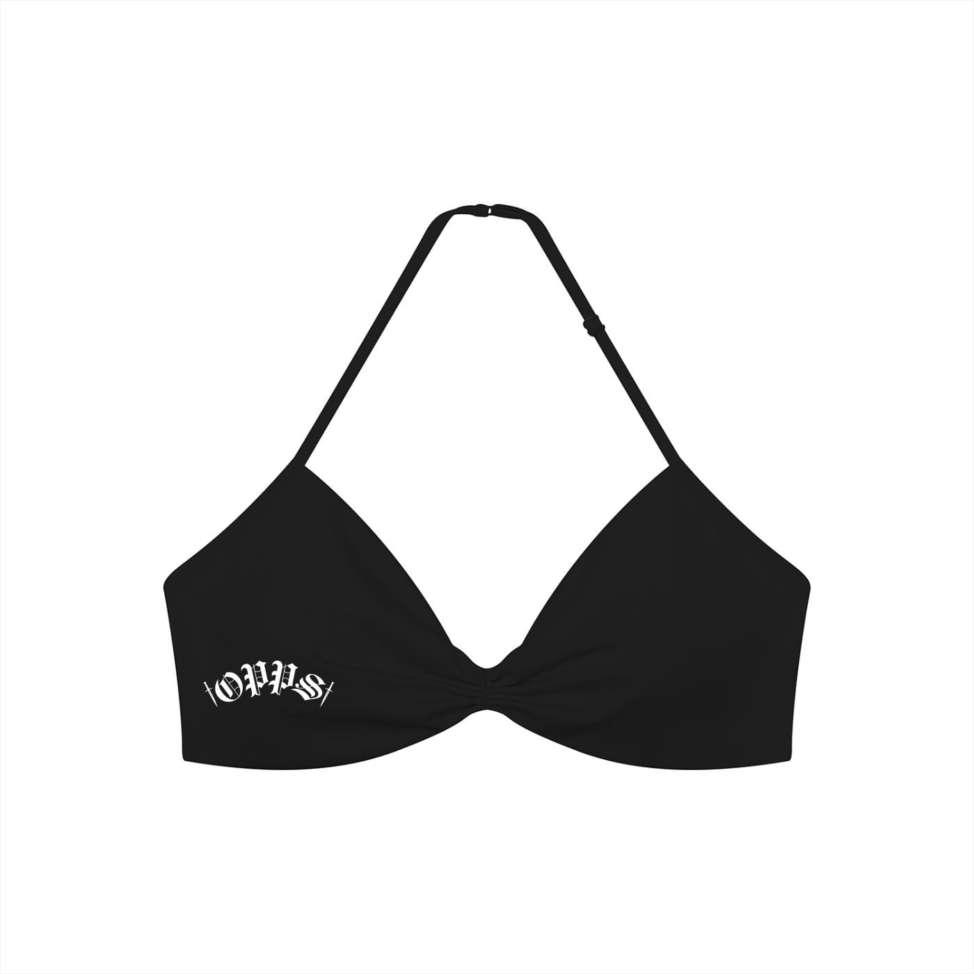 Women’s Ruched Halter-Neck Sports Bra