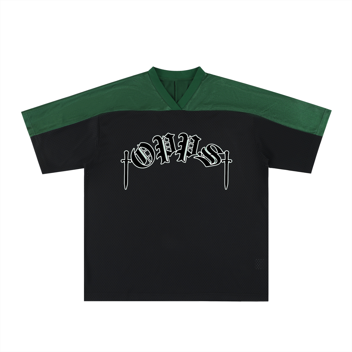 Oversized Mesh V-Neck Soccer Jersey