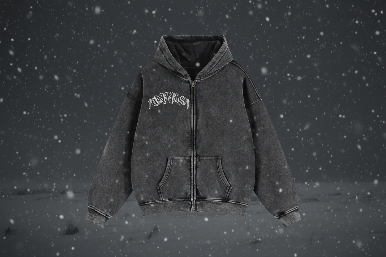 Zip-Through Boxy OPPS Fleece Hoodie