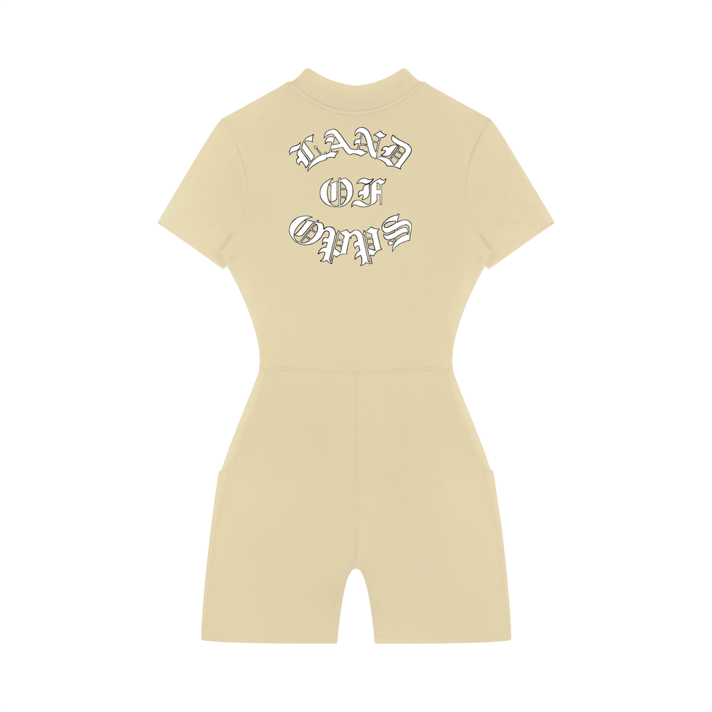 Women's Quarter-Zip Short Sleeve Romper