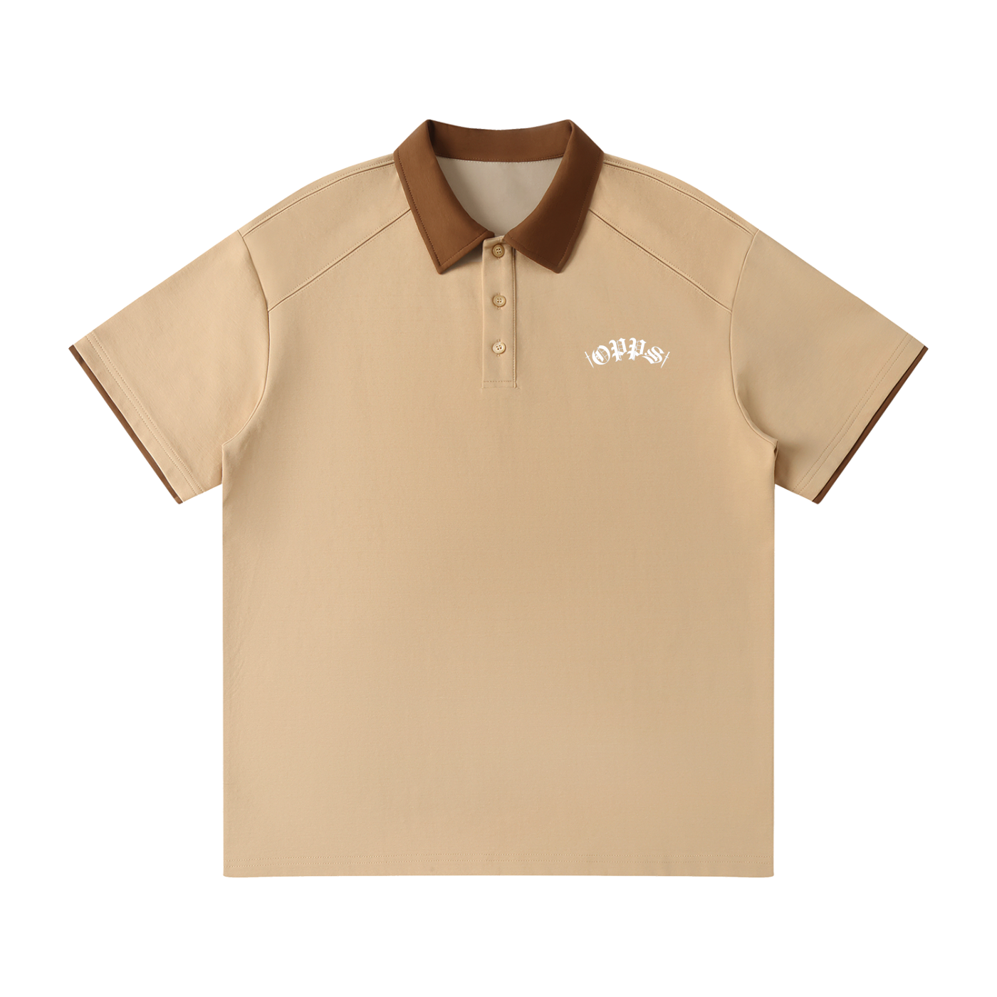 Contrast Collar Raglan Polo Shirt