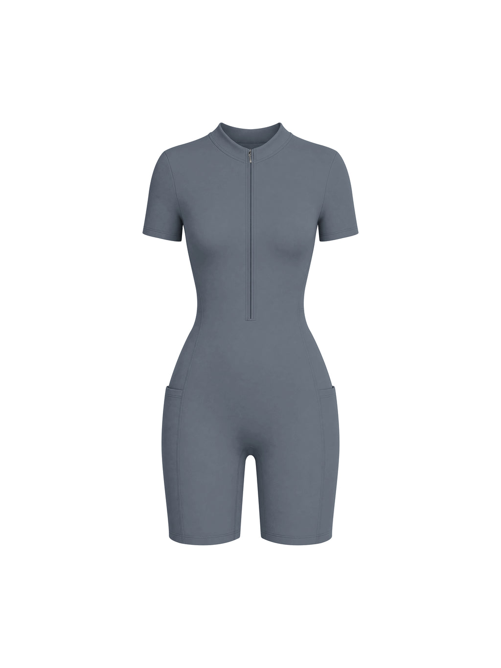 Women's Quarter-Zip Short Sleeve Romper