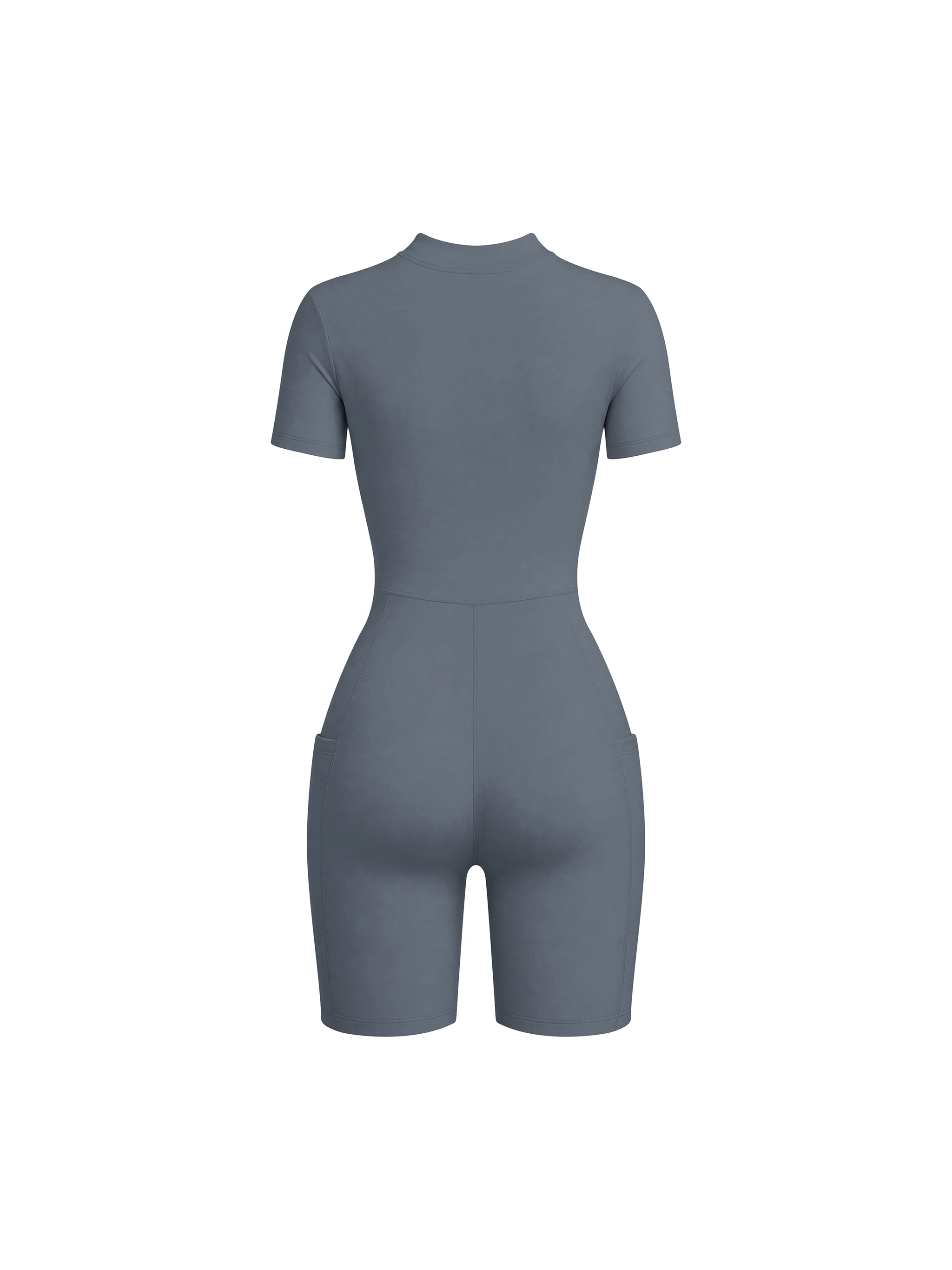 Women's Quarter-Zip Short Sleeve Romper