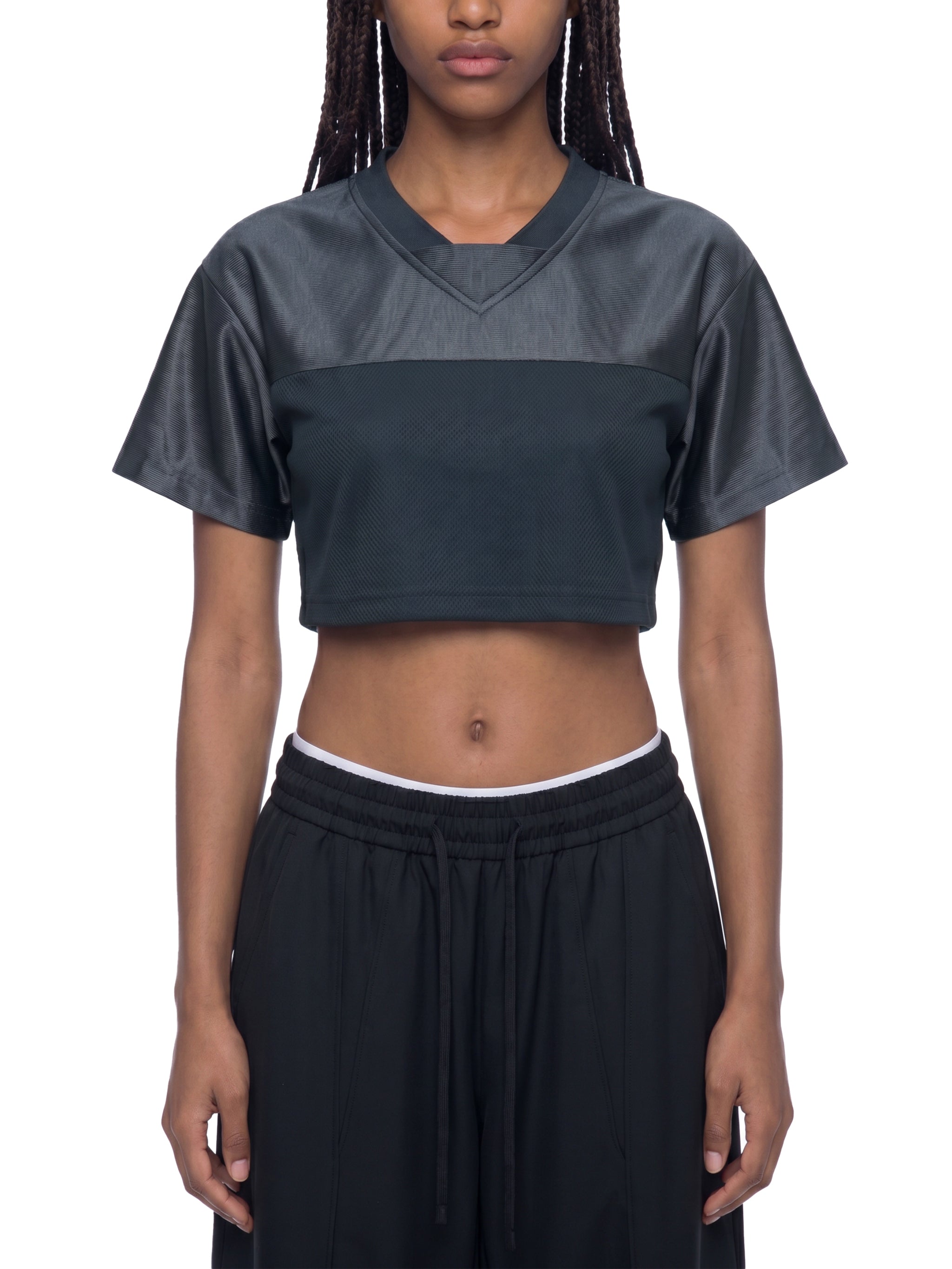 Women’s Cropped Paneled V-Neck Jersey